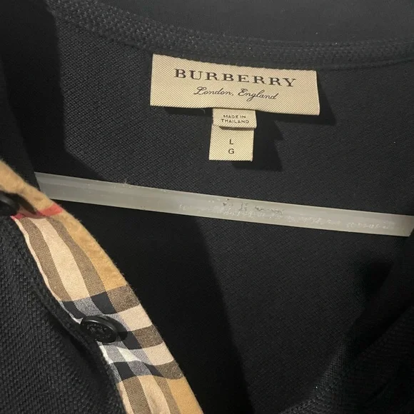 Men’s Black Burberry Short Sleeve Button Up
